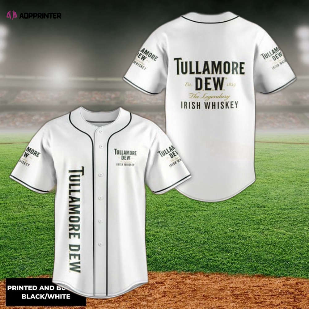 Unisex White Tullamore Dew Baseball Jersey - Aopprinter T-Shirts, Hoodie, Sweatshirt | WearSparks.com (Image 1)