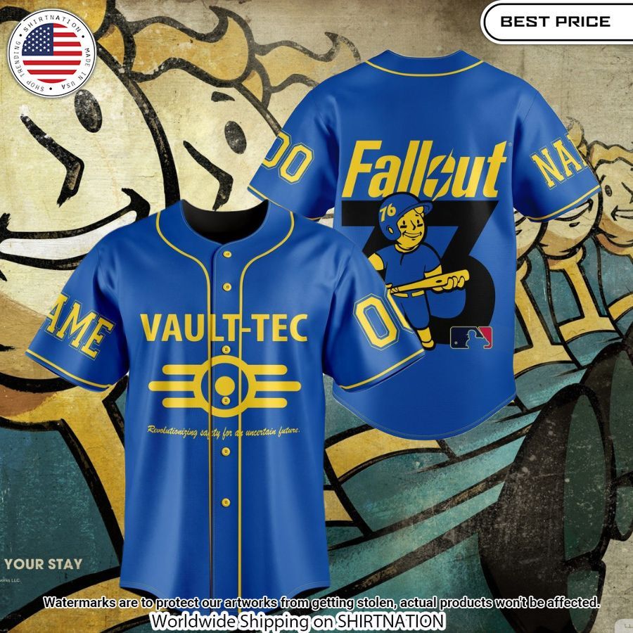 Vault-Tec Fallout Custom Baseball Jersey