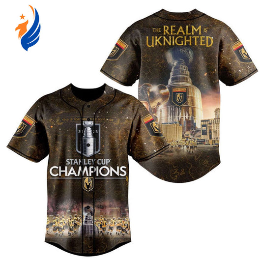 Vegas Golden Knights The REALM Is UKNIGHTED Baseball Jersey - Bafud T-Shirts, Hoodie, Sweatshirt | WearSparks.com (Image 1)