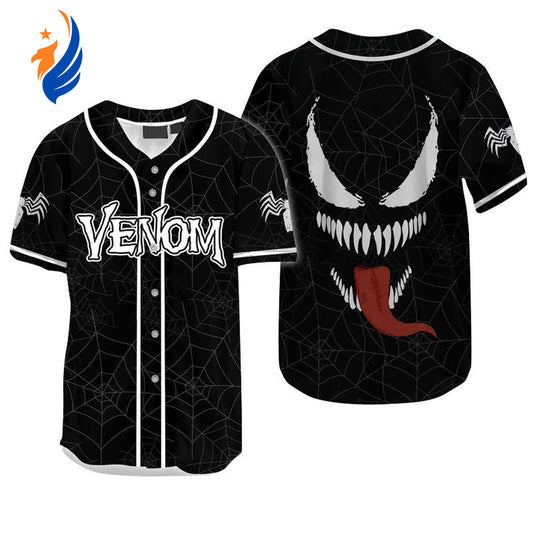 Venom Spider Baseball Jersey - Stylish Unisex Gift for Men & Women Perfect for Spiderman Fans - Bafud T-Shirts,... (Image 1)