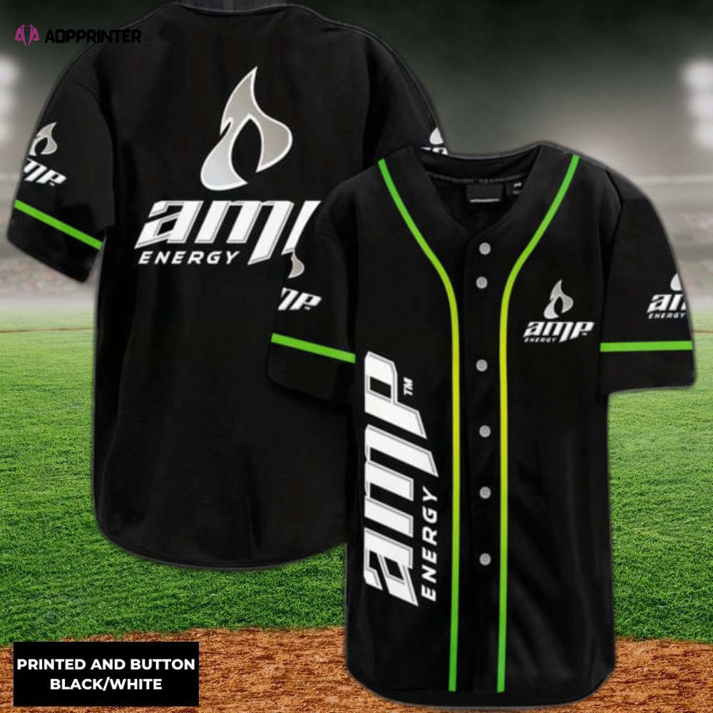 Vintage Black Amp Energy Baseball Jersey - Aopprinter T-Shirts, Hoodie, Sweatshirt | WearSparks.com (Image 1)