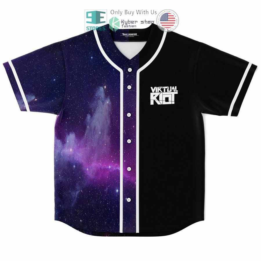 BEST Virtual Riot black galaxy Baseball Jersey