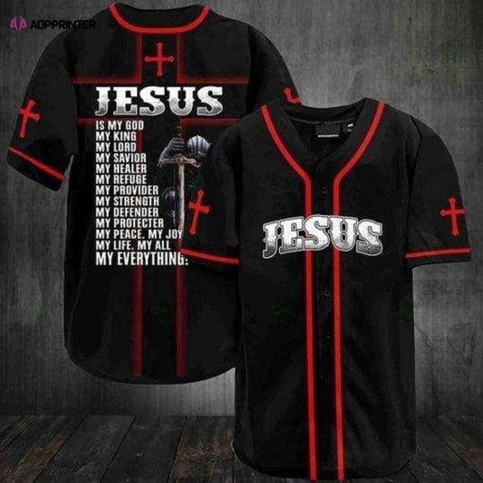 Warrior Jesus is my everything Baseball Jersey | Colorful | Adult Unisex | S – 5XL Full Size