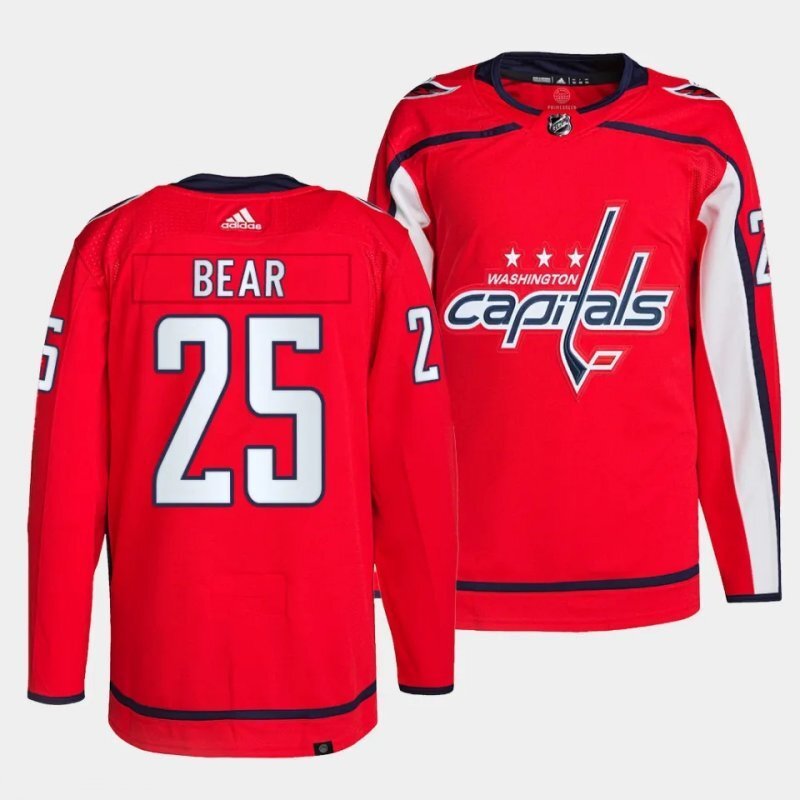 washington capitals #25 ethan bear home red.webp