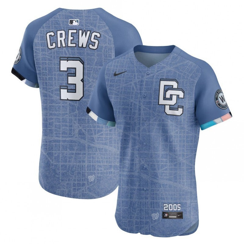 washington nationals #3 dylan crews 2025 city connect elite jersey - blue_1