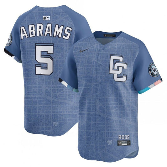 washington nationals #5 cj abrams 2025 city connect limited jersey - blue_1