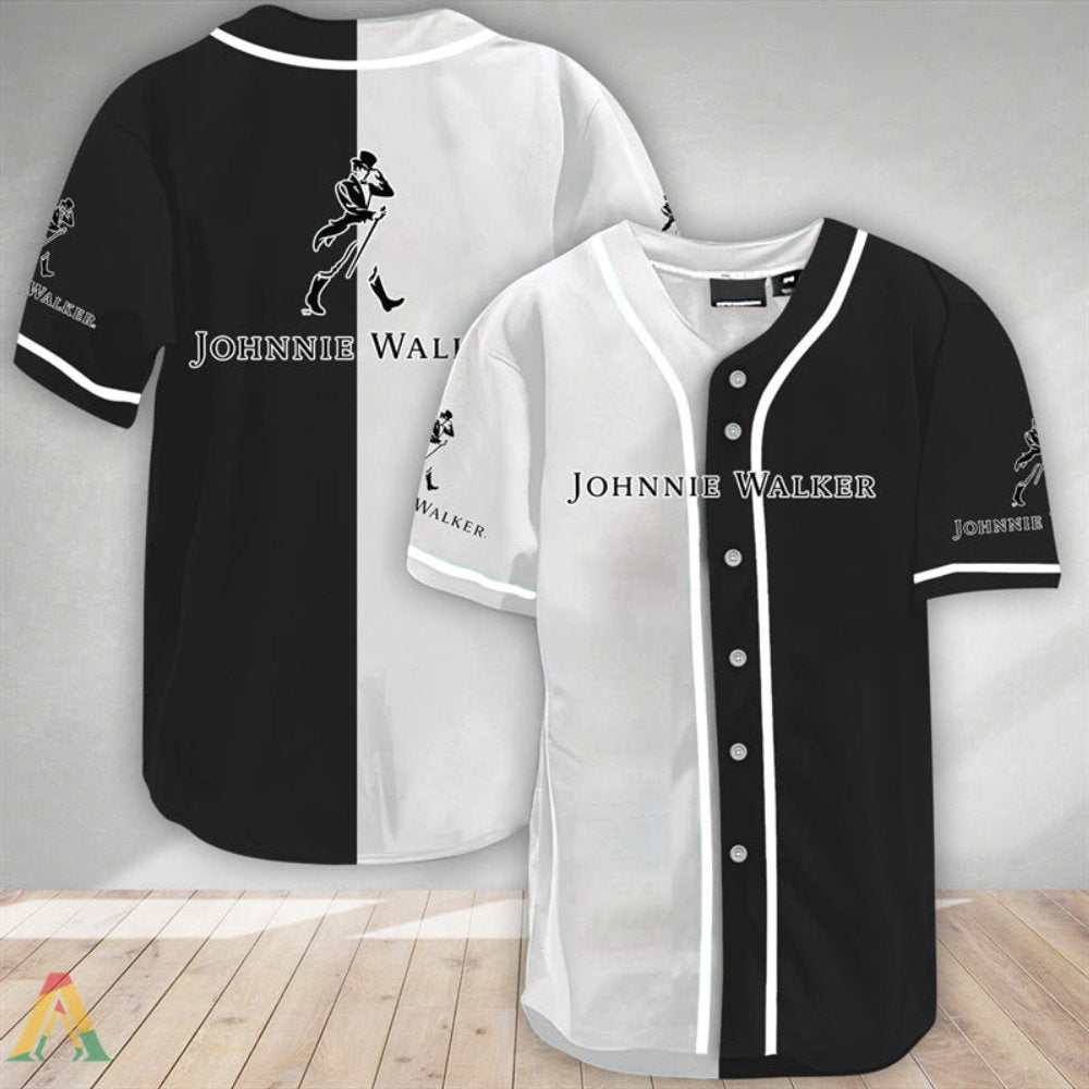 White Split Johnnie Walker Baseball Jersey