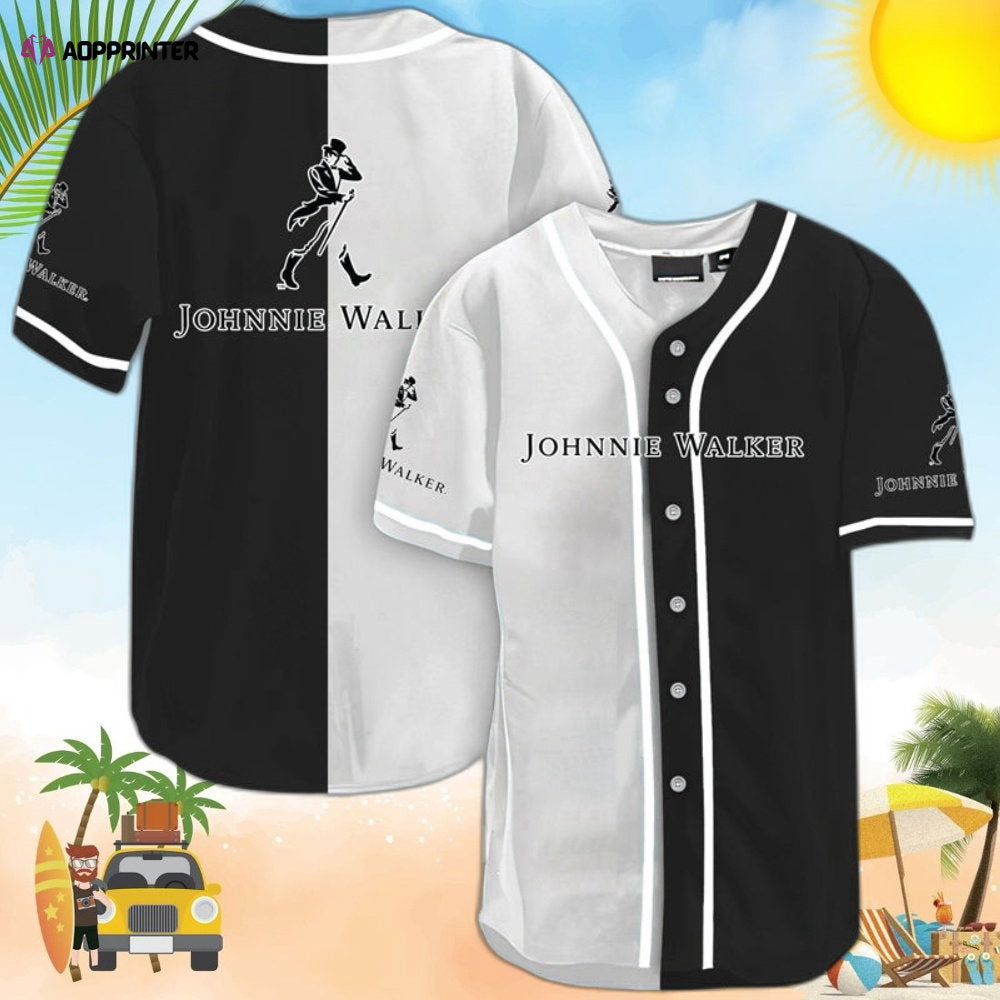 White Split Johnnie Walker Baseball Jersey