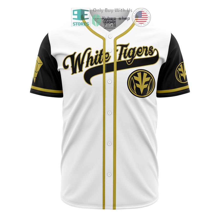 BEST White Tigers White Power Rangers Baseball Jersey