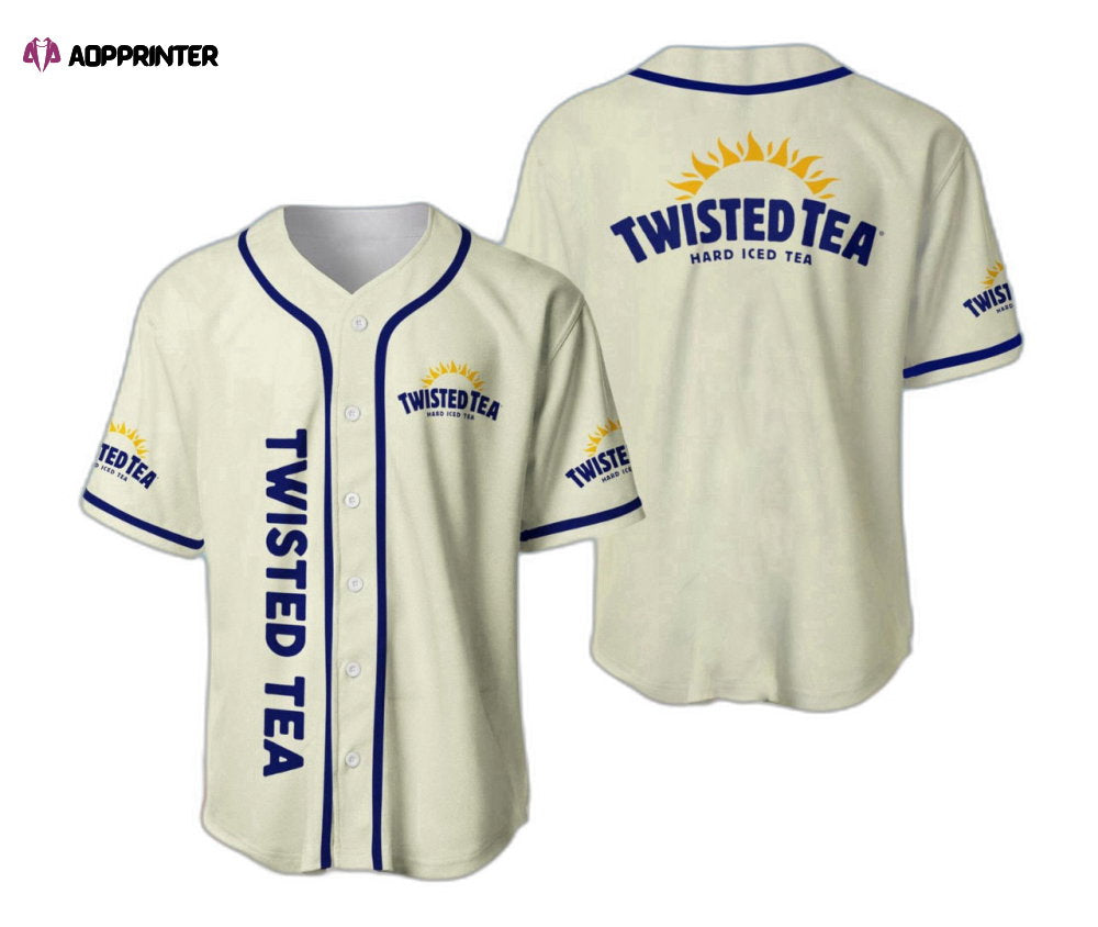 White Twisted Tea Baseball Shirt, Twisted Tea Baseball Jersey Shirt, Gift For Men