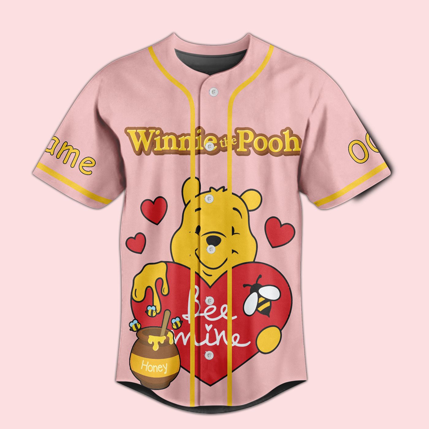Play Ball in Style with Winnie-the-Pooh Baseball Jersey for Men Women and Kids - Bafud T-Shirts, Hoodie, Sweatshirt (Image 3)