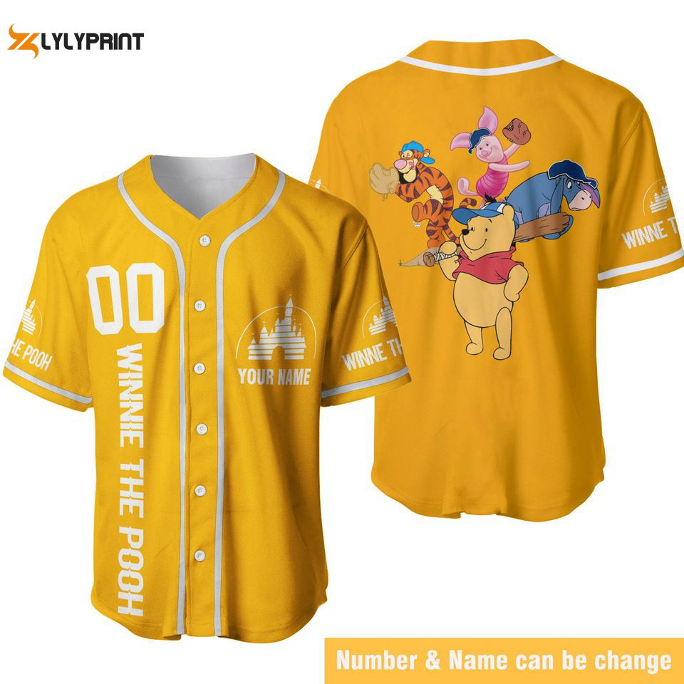 Winnie The Pooh Baseball Jersey Shirt - lylyprint.com Hoodie, Sweatshirt | WearSparks.com
