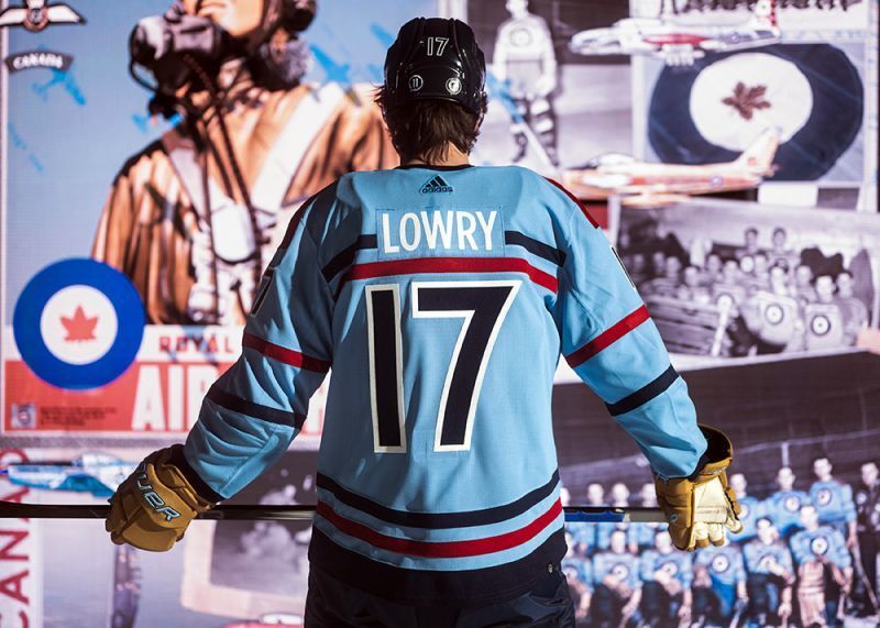winnipeg jets to honour rcaf centennial with special uniform for three games in ’23-24 Style 1