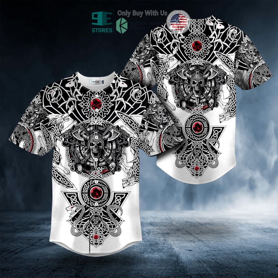 BEST Wolf King Viking Tattoo Baseball Shirt