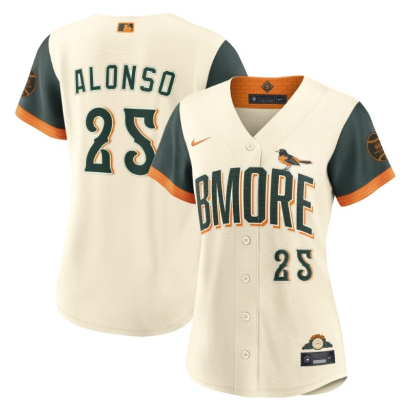women baltimore orioles #25 pete alonso 2026 city connect stadium jersey - natural_conew1