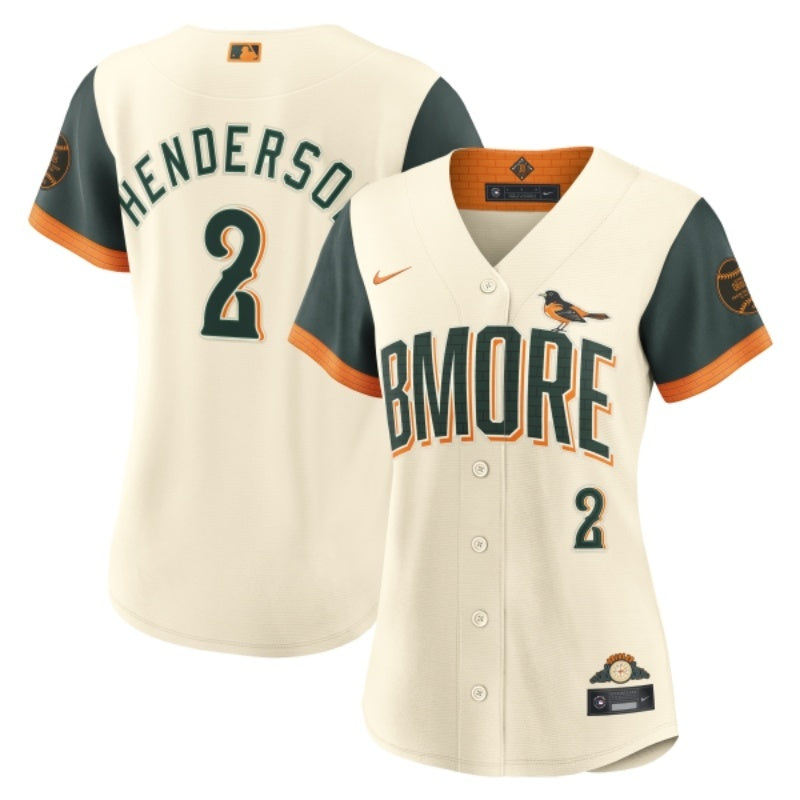 women baltimore orioles #2 gunnar henderson 2026 city connect stadium jersey - natural_conew1