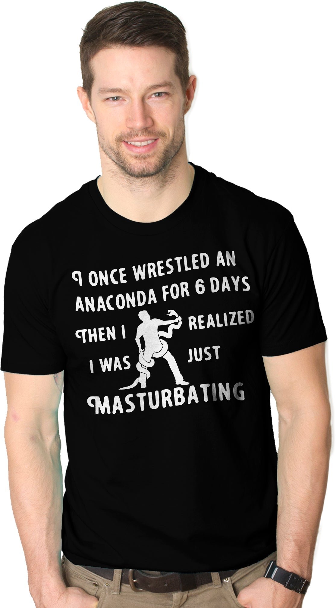 I Wrestled An Anaconda For 6 Days Men's T Shirt Hoodie, Sweatshirt | WearSparks.com (Image 5)