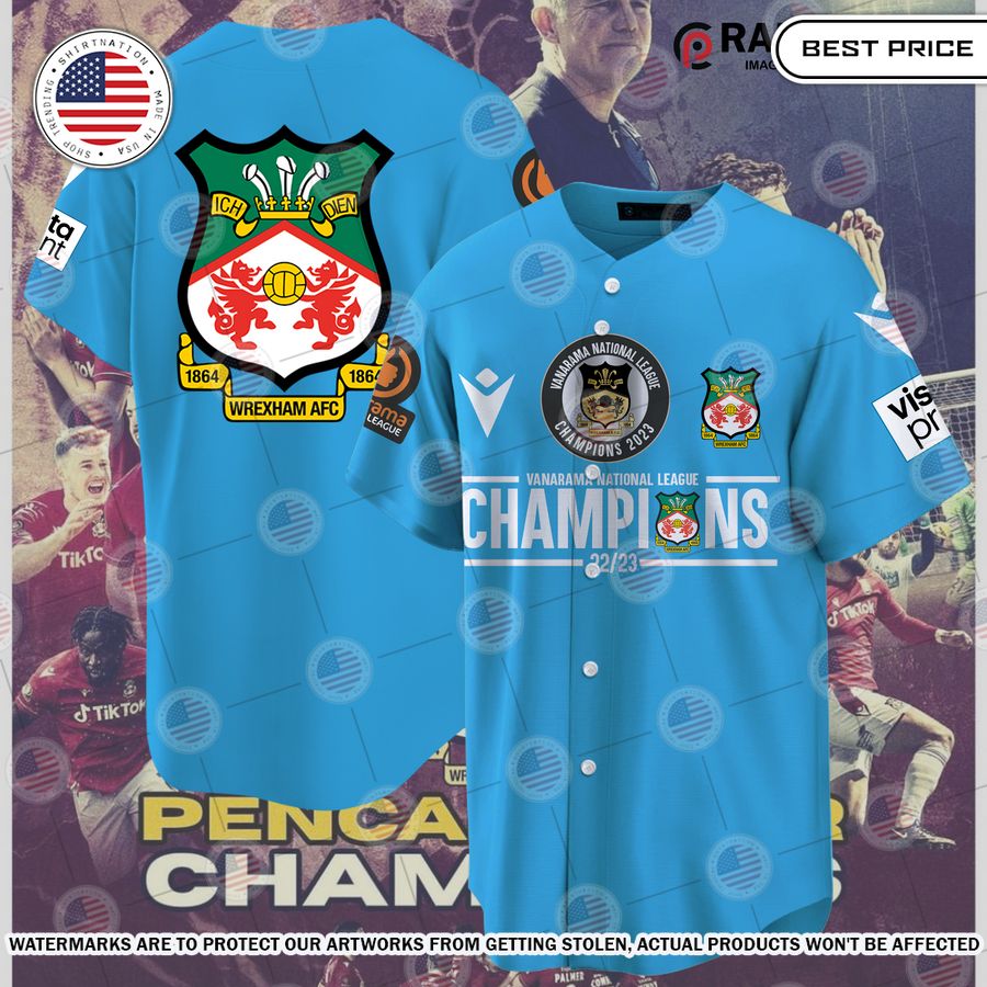 Wrexham AFC 22/23 Champions Baseball Jersey