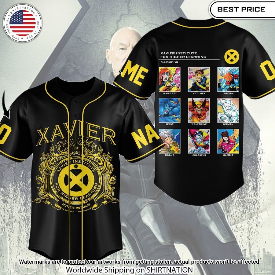 X-men Xavier Custom Baseball Jersey