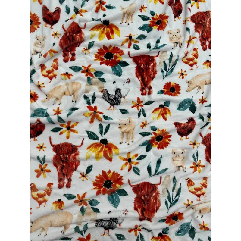 zChicken and Highland Cow Soft THROW 60x80 T-Shirts, Hoodie, Sweatshirt | WearSparks.com