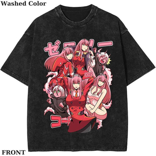 zero two Vintage Graphic Tee, Anime Darling in the Franxx Shirt, vintage clothing, Womenswear Cotton Top Streetwear...
